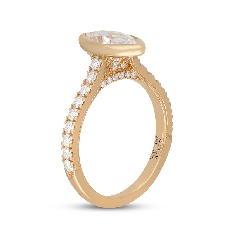 Main Image 2 of Neil Lane Artistry Marquise-Cut Lab-Grown Diamond Bezel-Set Engagement Ring 1-1/2 ct tw 14K Yellow Gold