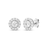 Thumbnail Image 1 of Diamond Halo Stud Earrings 1 ct tw 10K White Gold