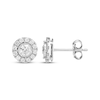 Thumbnail Image 3 of Diamond Halo Stud Earrings 1 ct tw 10K White Gold