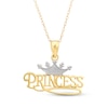 Thumbnail Image 1 of &quot;Princess&quot; Crown Necklace 14K Two-Tone Gold 18&quot;