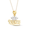 Thumbnail Image 2 of &quot;Princess&quot; Crown Necklace 14K Two-Tone Gold 18&quot;