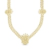 Thumbnail Image 4 of Men's Diamond & Lab-Created Ruby Lion with Crown Necklace 2 ct tw 10K Yellow Gold 20&quot;