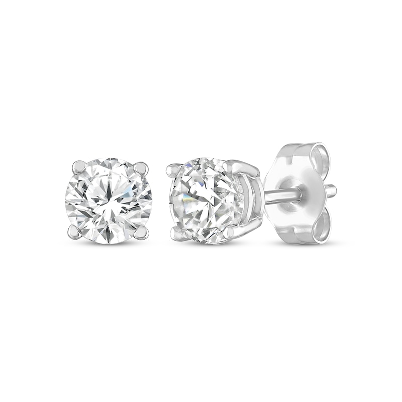 Main Image 1 of Solitaire Diamond Earrings 3/4 ct tw Round-cut 14K White Gold (I/I2)