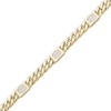 Thumbnail Image 2 of Men's Diamond Dollar Sign Solid Cuban Curb Chain Bracelet 3/8 ct tw 10K Yellow Gold 8.5&quot;