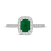 Thumbnail Image 6 of Neil Lane Emerald-Cut Natural Emerald & Diamond Engagement Ring 1/2 ct tw 14K White Gold