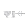 Thumbnail Image 2 of Diamond Heart Stud Earrings 1/2 ct tw 10K White Gold