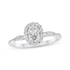 Thumbnail Image 0 of Multi-Diamond Diamond Oval-Shaped Engagement Ring 1/2 ct tw 10K White Gold