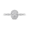 Thumbnail Image 2 of Multi-Diamond Diamond Oval-Shaped Engagement Ring 1/2 ct tw 10K White Gold