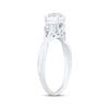 Thumbnail Image 2 of Princess & Round-Cut Diamond Three-Stone Engagement Ring 1/2 ct tw 10K White Gold