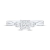 Thumbnail Image 3 of Princess & Round-Cut Diamond Three-Stone Engagement Ring 1/2 ct tw 10K White Gold