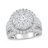 Thumbnail Image 1 of Lab-Grown Diamonds by KAY Multi-Stone Halo Engagement Ring 4 ct tw 14K White Gold