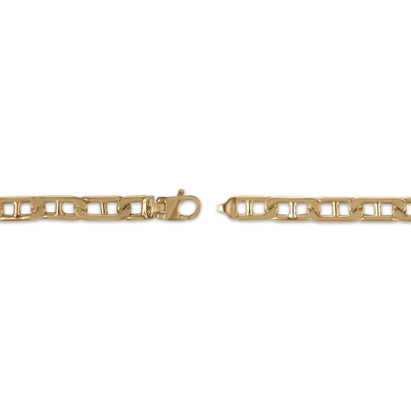 Main Image 3 of Hollow Mariner Chain Bracelet 7mm 10K Yellow Gold 8.5&quot;