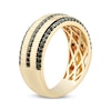 Thumbnail Image 2 of Men's Black Diamond Wedding Ring 1/2 ct tw 10K Yellow Gold