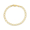 Thumbnail Image 1 of Solid Oval Link Curb Chain Bracelet 10K Yellow Gold 7.5&quot;