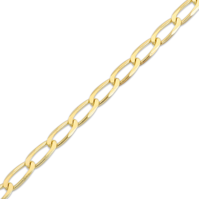 Main Image 2 of Solid Oval Link Curb Chain Bracelet 10K Yellow Gold 7.5&quot;