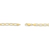 Thumbnail Image 3 of Solid Oval Link Curb Chain Bracelet 10K Yellow Gold 7.5&quot;