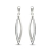 Thumbnail Image 1 of Diamond Marquise Dangle Earrings 1/6 ct tw Sterling Silver