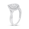 Thumbnail Image 2 of Round-Cut Diamond Double Halo Engagement Ring 1/2 ct tw 10K White Gold