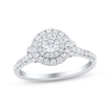 Thumbnail Image 1 of Round-Cut Diamond Double Halo Engagement Ring 1/2 ct tw 10K White Gold