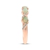 Thumbnail Image 1 of Pear-Shaped Natural Opal & Diamond Ring 1/15 ct tw 10K Rose Gold