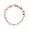 Thumbnail Image 2 of Pear-Shaped Natural Opal & Diamond Ring 1/15 ct tw 10K Rose Gold