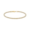 Thumbnail Image 1 of Hollow Rope & Box Chain Bracelet 2.46mm 10K Two-Tone Gold 7.5&quot;