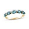 Thumbnail Image 1 of London Blue Topaz & Diamond Ring 1/10 ct tw 10K Yellow Gold