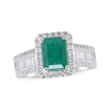 Thumbnail Image 0 of Cirari Couture Emerald-Cut Natural Emerald & Diamond Ring 7/8 ct tw 14K White Gold