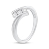 Thumbnail Image 2 of Diamond Diagonal Three-Stone Bypass Ring 1/15 ct tw Sterling Silver