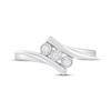 Thumbnail Image 3 of Diamond Diagonal Three-Stone Bypass Ring 1/15 ct tw Sterling Silver