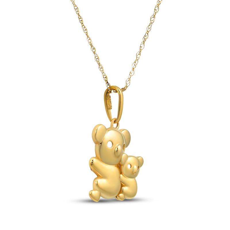 Main Image 2 of Koala & Baby Necklace 14K Yellow Gold 18&quot;