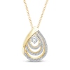 Thumbnail Image 1 of Diamond Layered Teardrop Necklace 1/2 ct tw 10K Yellow Gold 17&quot;