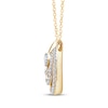 Thumbnail Image 2 of Diamond Layered Teardrop Necklace 1/2 ct tw 10K Yellow Gold 17&quot;