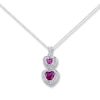 Thumbnail Image 0 of Lab-Created Ruby Lab-Created Sapphire Sterling Silver Necklace