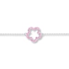 Thumbnail Image 0 of Lab-Created Pink Sapphire Anklet in Sterling Silver