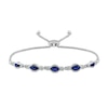 Thumbnail Image 1 of Bolo Bracelet Lab-Created Sapphires Sterling Silver