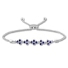 Thumbnail Image 1 of Lab-Created Sapphire Bolo Bracelet Bezel-set Sterling Silver