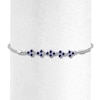 Thumbnail Image 3 of Lab-Created Sapphire Bolo Bracelet Bezel-set Sterling Silver