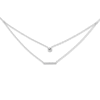 Thumbnail Image 0 of Lab-Created White Sapphire Layered Necklace Sterling Silver