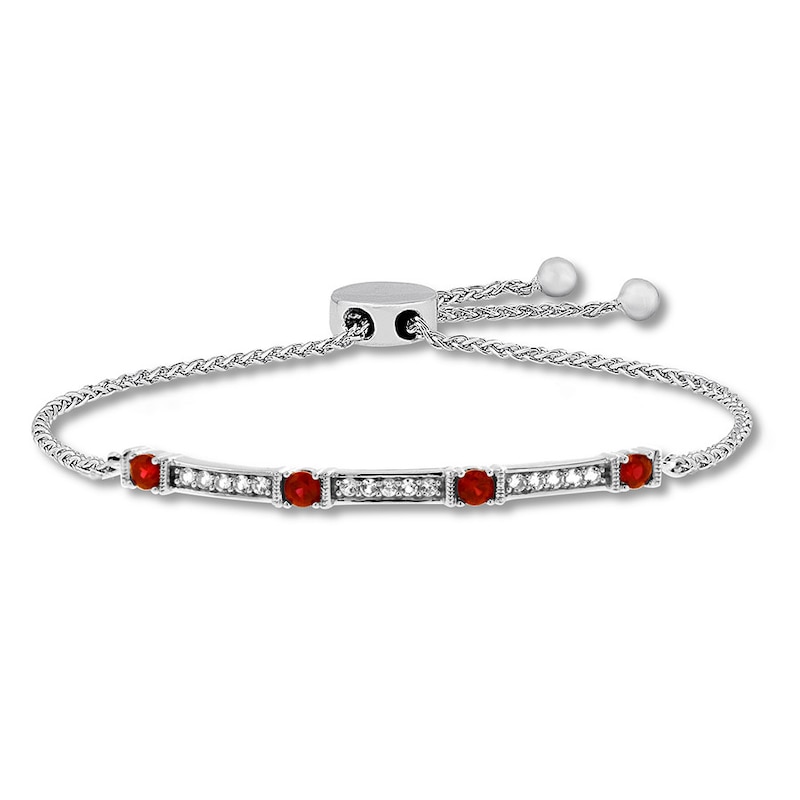 Lab-Created Ruby Bolo Bracelet Sterling Silver | Kay Outlet
