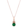 Thumbnail Image 0 of Le Vian Emerald Necklace 1/10 ct tw Diamonds 14K Strawberry Gold 18"