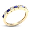 Thumbnail Image 4 of Blue Sapphire Ring 1/20 ct tw Diamonds 10K Yellow Gold