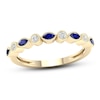 Thumbnail Image 1 of Blue Sapphire Ring 1/10 ct tw Diamonds 10K Yellow Gold