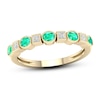 Thumbnail Image 0 of Emerald Ring 1/10 ct tw Diamonds 10K Yellow Gold