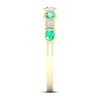 Thumbnail Image 1 of Emerald Ring 1/10 ct tw Diamonds 10K Yellow Gold