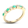 Thumbnail Image 3 of Emerald Ring 1/10 ct tw Diamonds 10K Yellow Gold