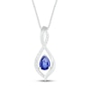 Thumbnail Image 1 of Blue & White Lab-Created Sapphire Necklace Sterling Silver 18&quot;