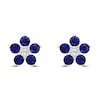 Thumbnail Image 2 of Blue Sapphire & Diamond Accent Earrings 10K Yellow Gold