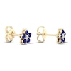 Thumbnail Image 3 of Blue Sapphire & Diamond Accent Earrings 10K Yellow Gold