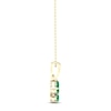 Thumbnail Image 2 of Emerald & Diamond Accent Necklace 10K Yellow Gold 18"